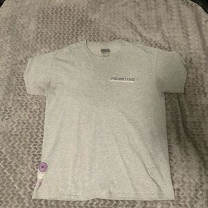 Primitive Heather Gray Tee with Purple Details
